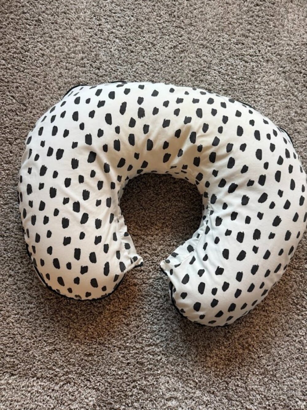 Boppy Nursing Pillow with Cover | Black & White Brush Stroke